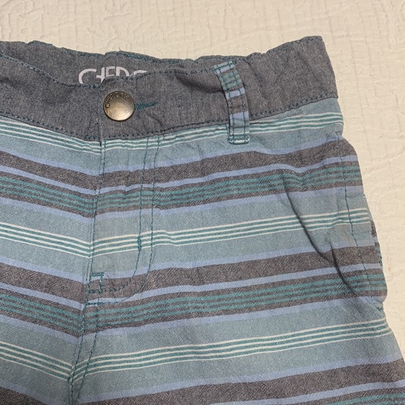 3T (6/$20) Teal Cotton Striped Shorts by Cherokee - Picture 5 of 15